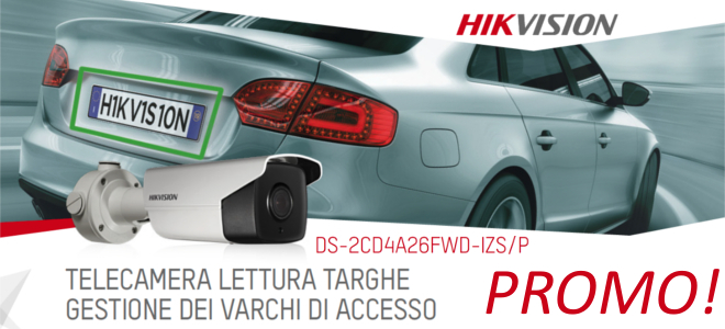 Hikvision: telecamere per la lettura targhe, DS-2CD4A26FWD-IZS/P